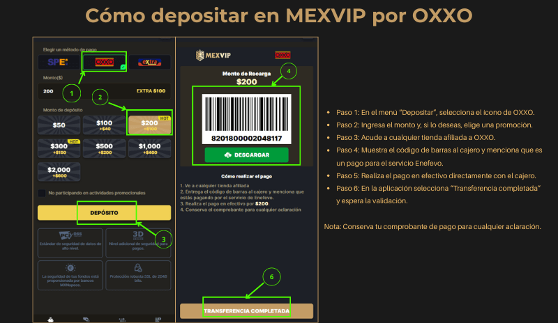 Cómo depositar en MexVIP por OXXO